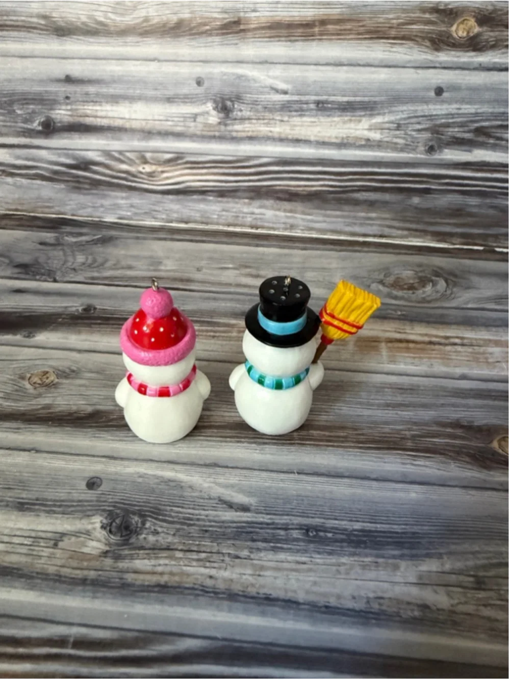 Hallmark 2018 Keepsake Ornament Salt and Pepper Snowmen Snowman Girl and Boy